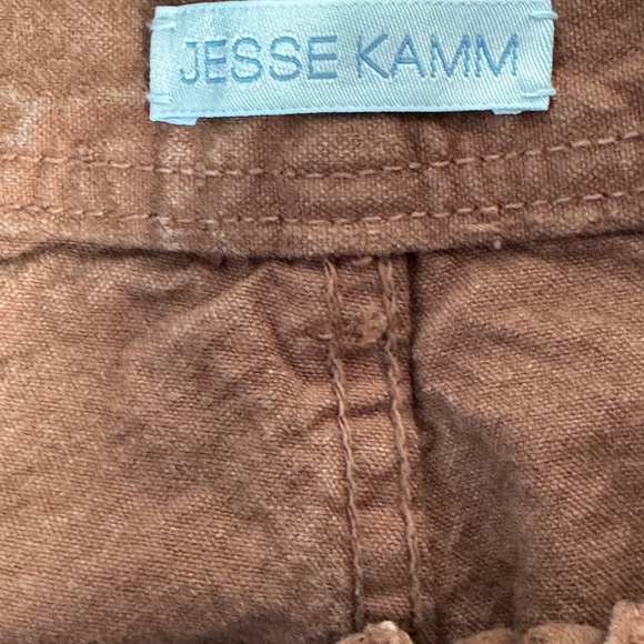 Jesse Kamm The Sailor 100% Organic Cotton Canvas Pants Clay Tapered Leg Sz 10 - Picture 6 of 8